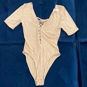 Lace up front and back bodysuit